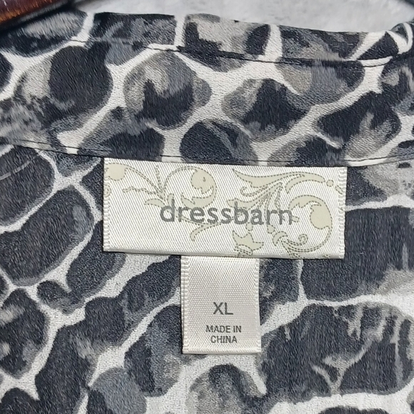 Dressbarn Women's Tunic Blouse Top Size XL Snake Print Bell Sleeve Boho Flowy - Picture 7 of 8